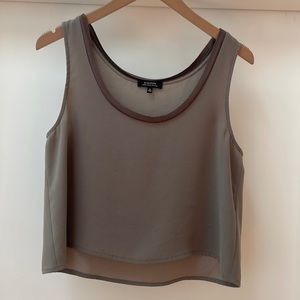 BABATON silk like crop top